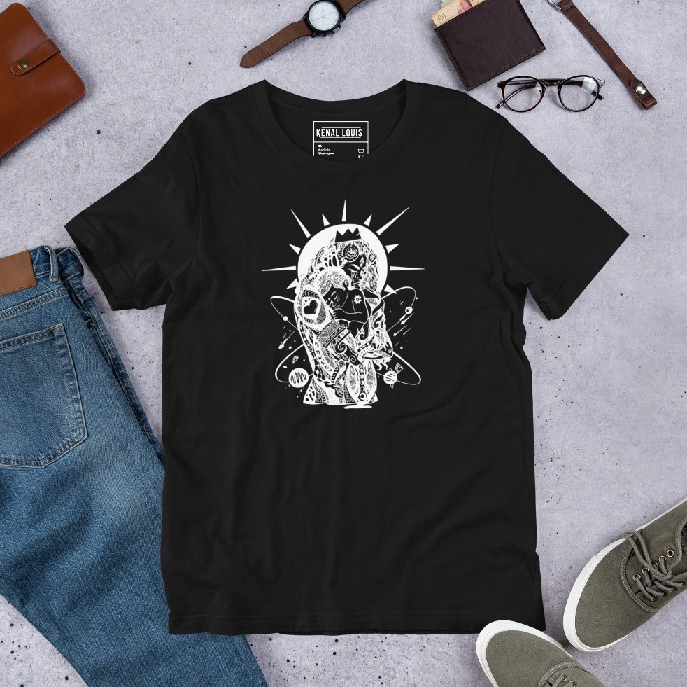 Mother and Sun minimalist line art tee celebrating moms with elegant graphic design