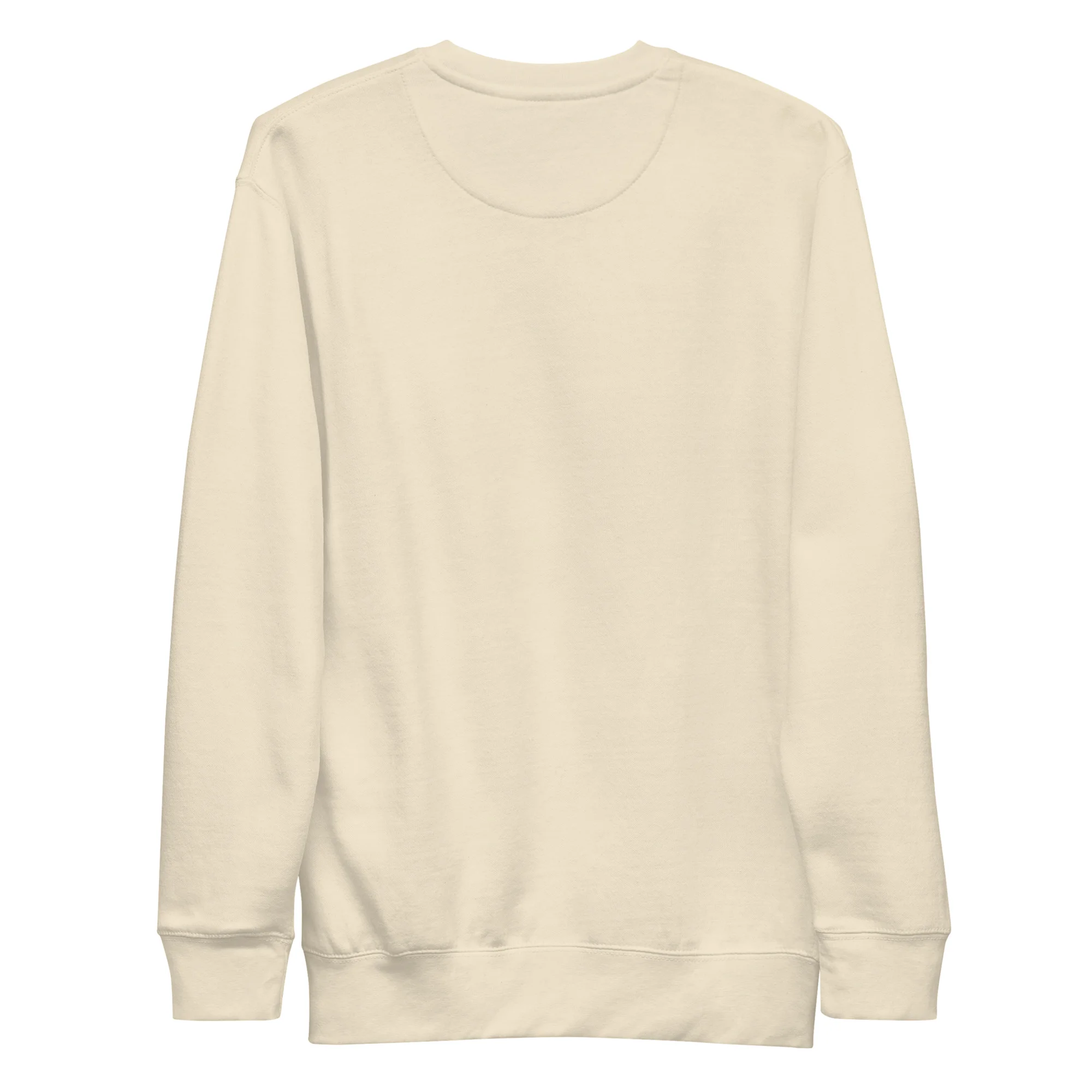 Bone-colored octopus sweatshirt with crew neck and long sleeves displayed flat against white background