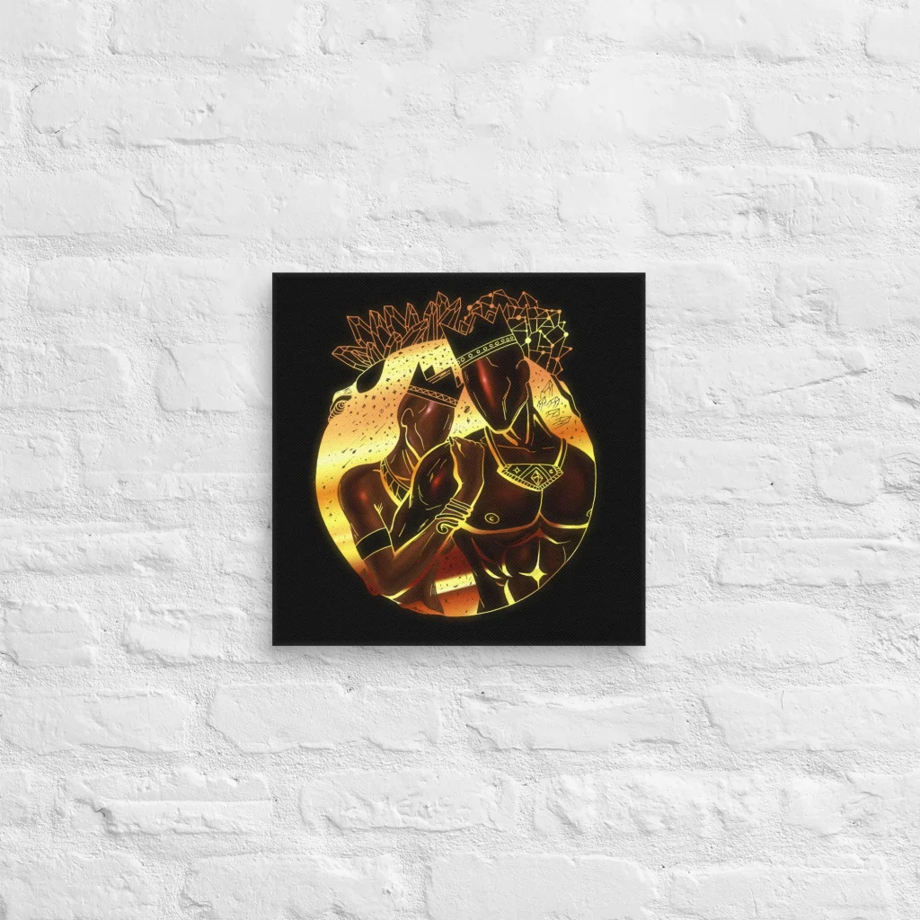 King and Queen of the Stars Romantic Couple Canvas Art
