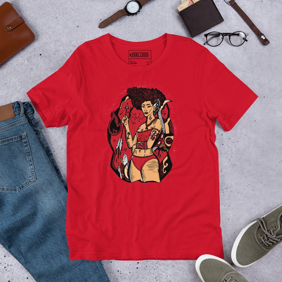 Soft cotton sagittarius t shirt with an elegant goddess zodiac design for everyday wear