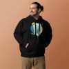 Elephant hoodie with a hand-drawn crowned elephant illustration by Kenal Louis, available in black, green, maroon, purple, and royal blue