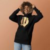 Elephant hoodie with a hand-drawn crowned elephant illustration by Kenal Louis, available in multiple colors including black and forest green