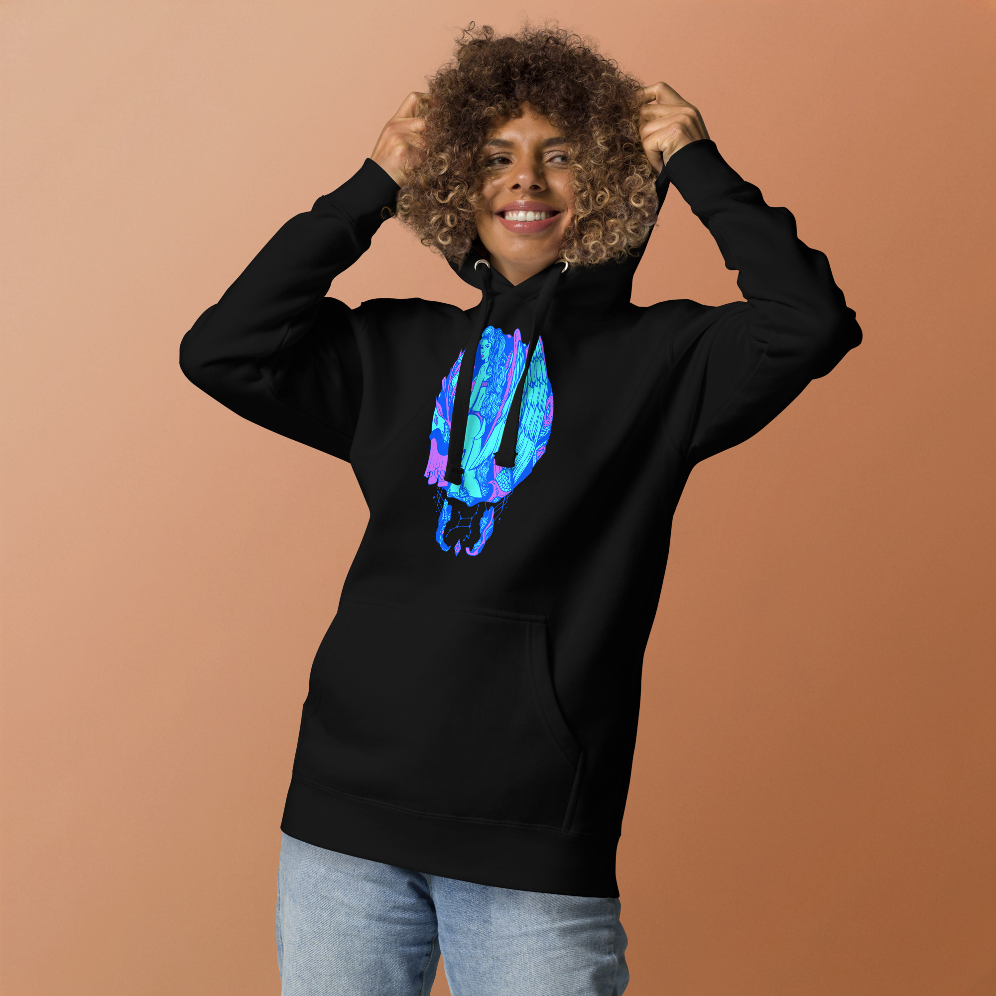Blue Virgo Beauty Virgo Hoodie – Celestial Streetwear Pull - Image 3
