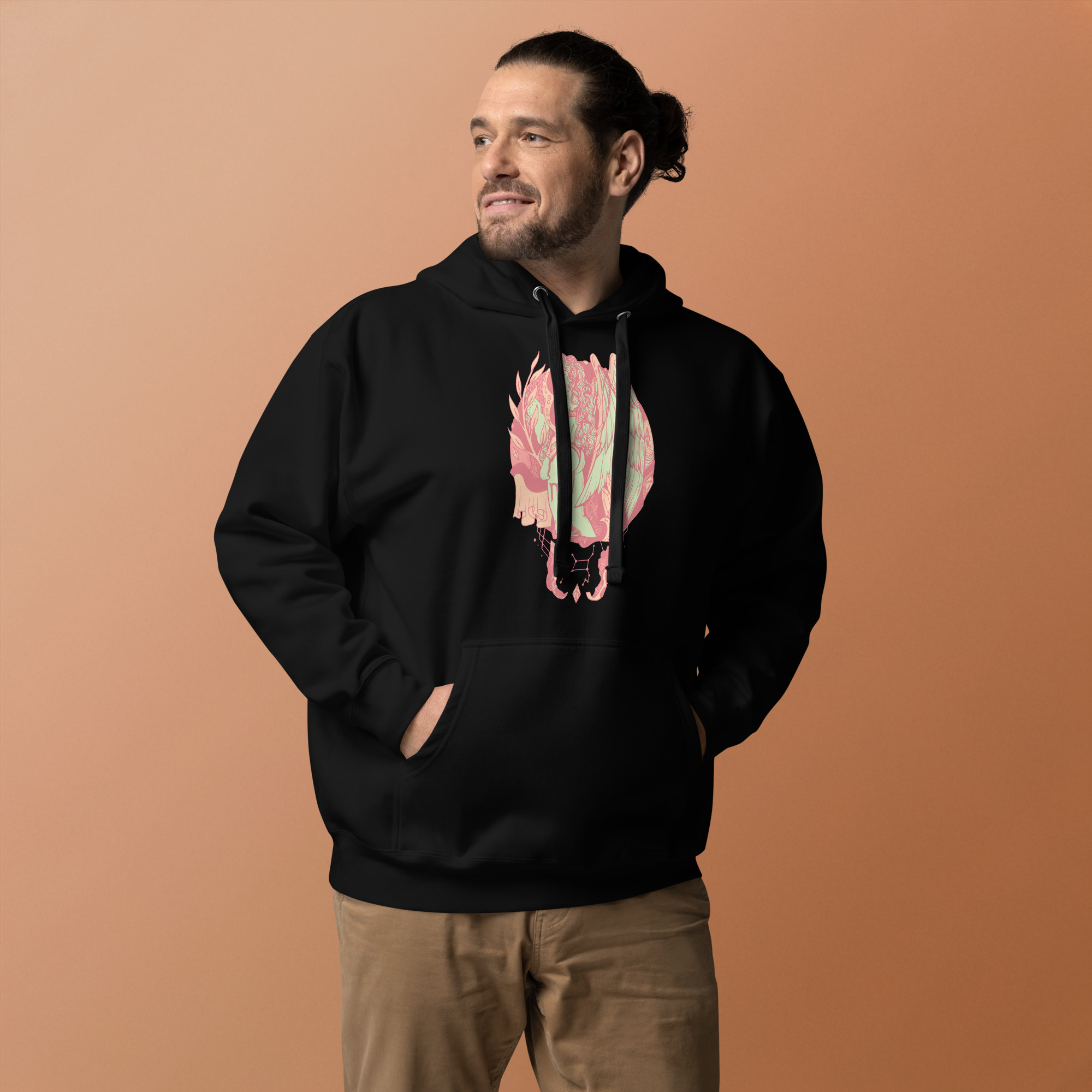 Retro Pink Virgo Hoodie – Bold Zodiac Streetwear Pullover - Image 2