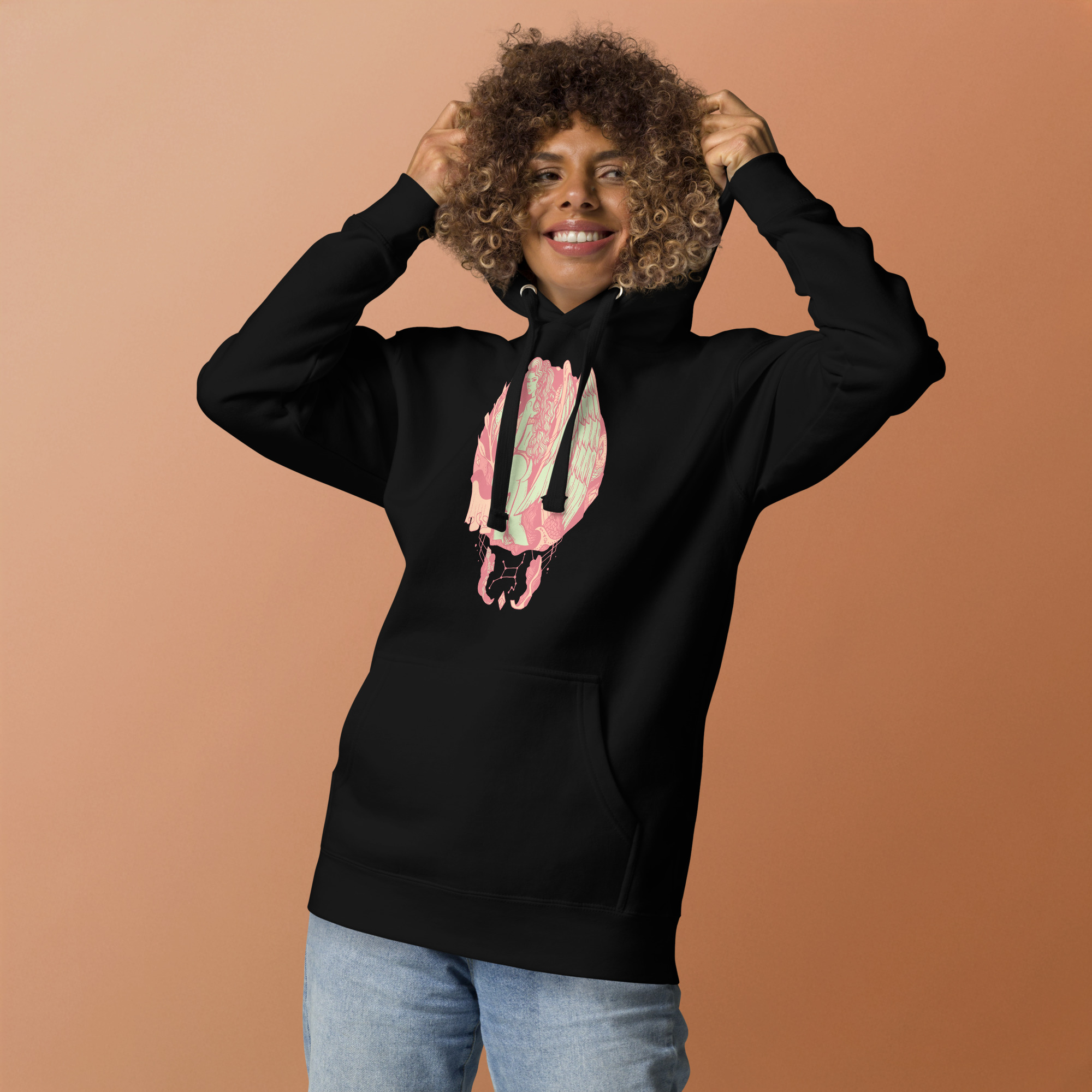 Retro Pink Virgo Hoodie – Bold Zodiac Streetwear Pullover - Image 3