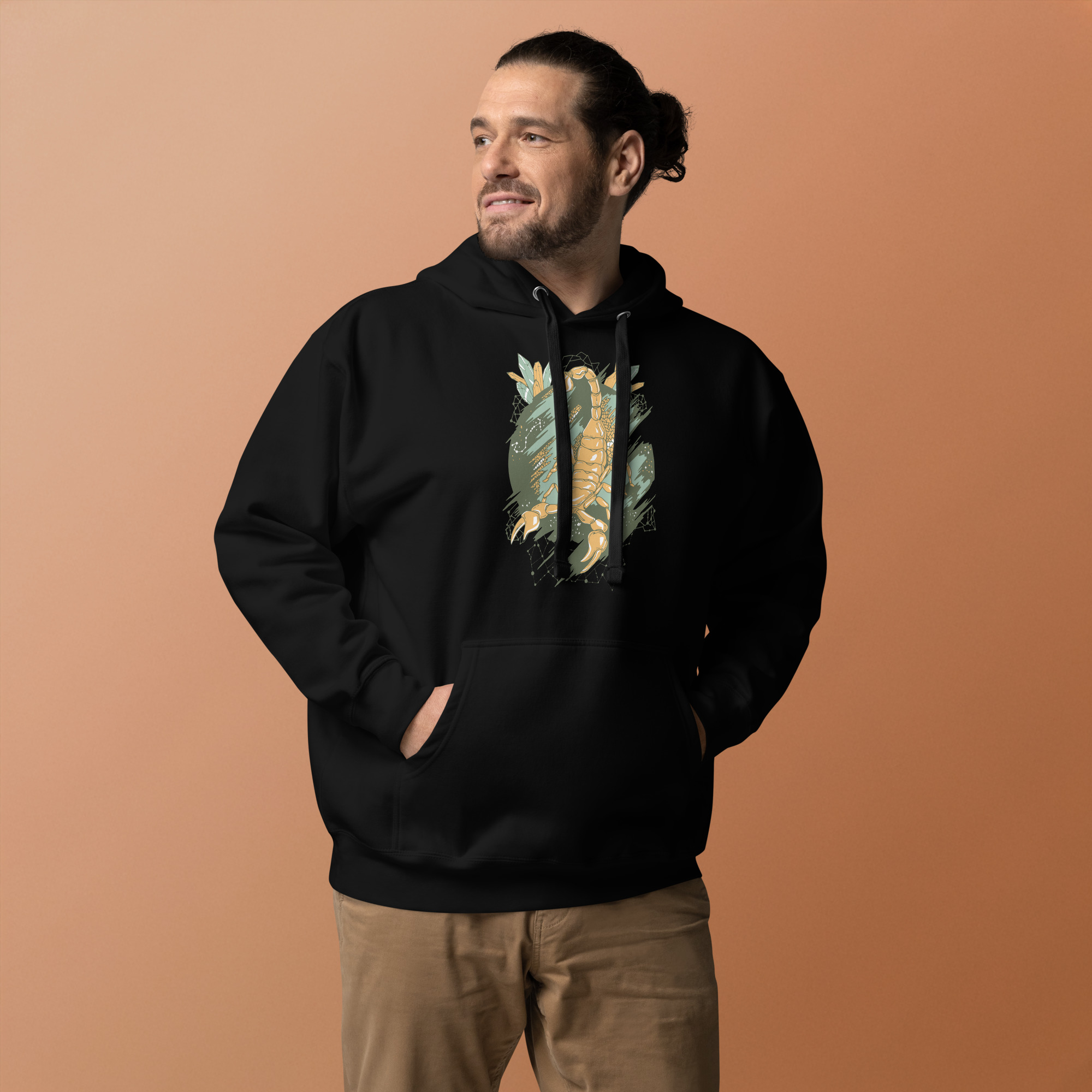 Sage Green Cosmic Scorpion - Scorpion Hoodie - Image 2