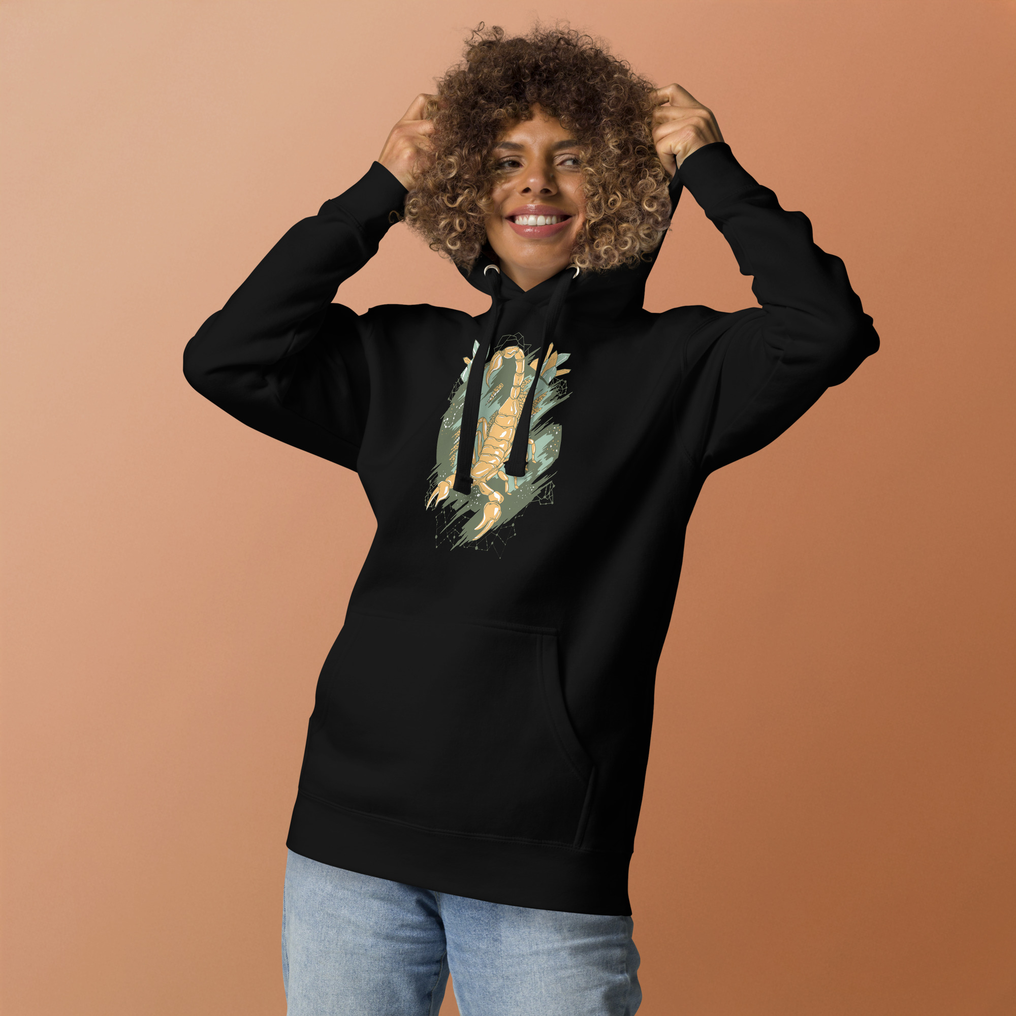 Sage Green Cosmic Scorpion - Scorpion Hoodie - Image 3