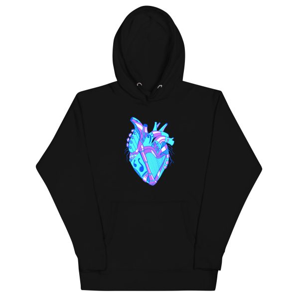 Blue Musical Heart No. 2 - Human Heart Hoodie