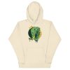 Royal Elephant hoodie featuring a hand-drawn crowned elephant illustration by Kenal Louis, shown in multiple colorways