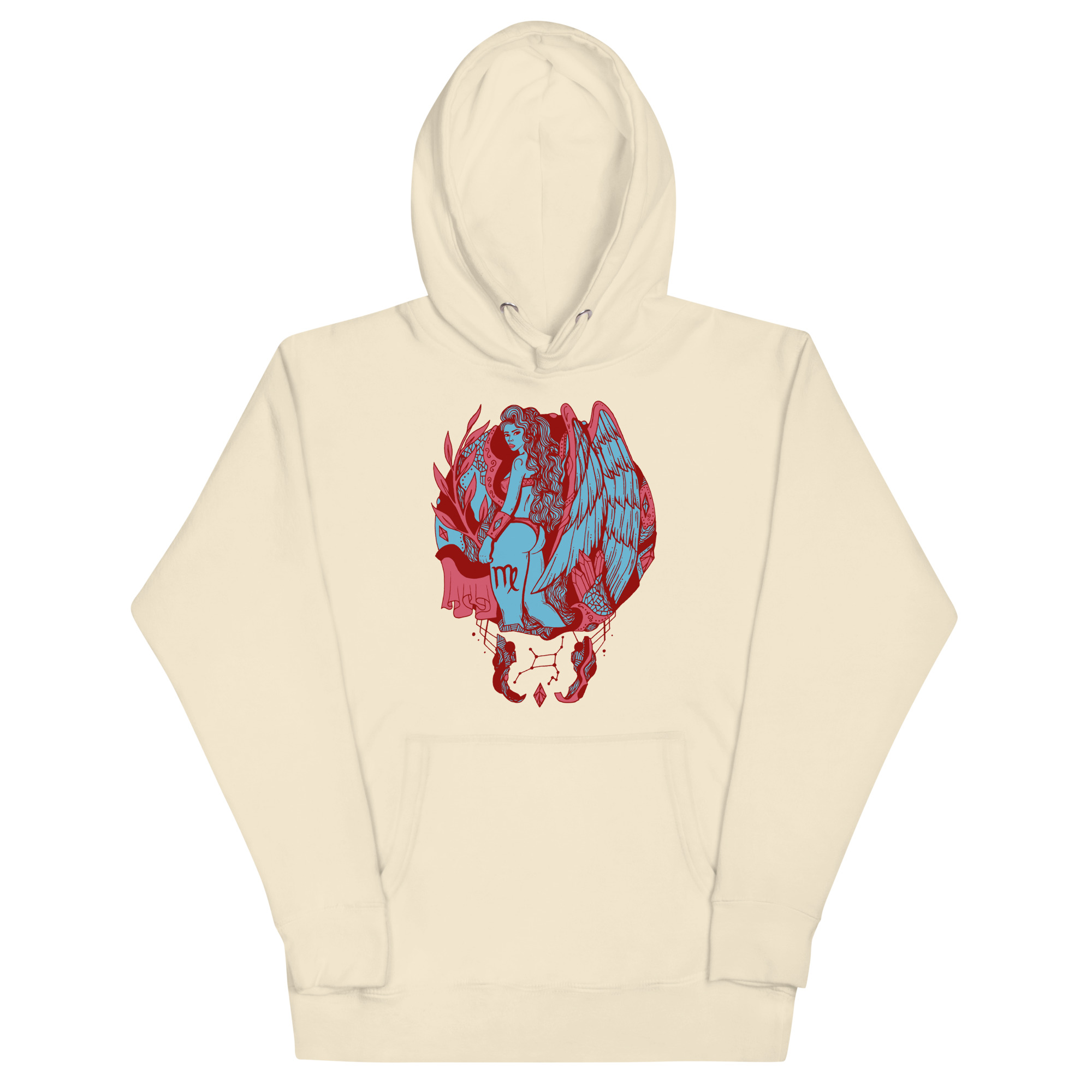 Pastel Blue Virgo Hoodie – Zodiac Art Streetwear Pullover
