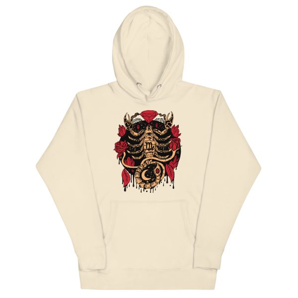 Cream and Red Mystic Scorpio Zodiac - Scorpio Hoodie
