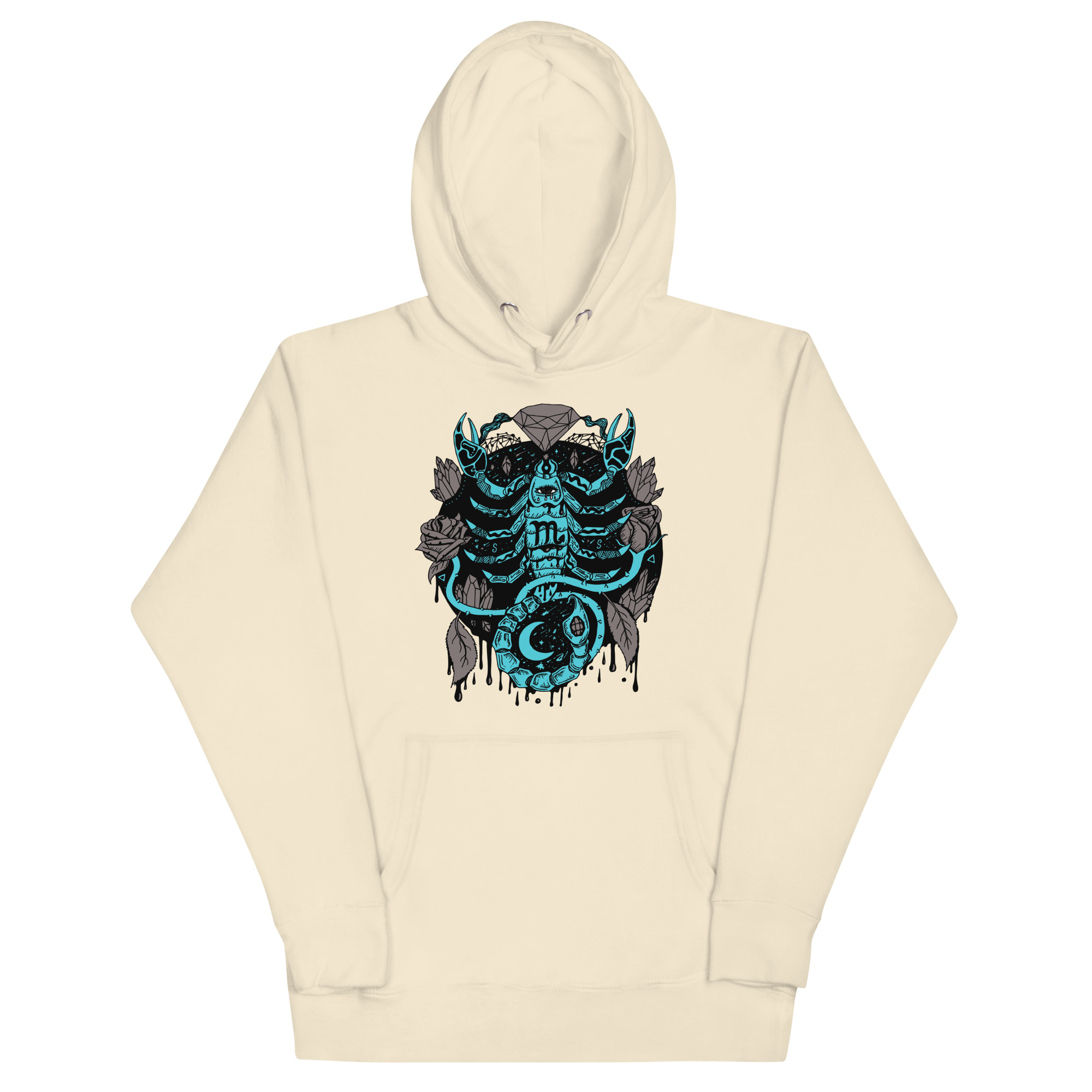 Blue and Grey Mystic Scorpio Zodiac - Scorpio Hoodie