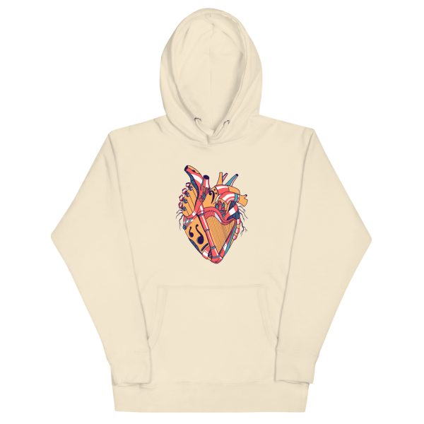 Retro Triadic Musical Heart No. 2 - Human Heart Hoodie