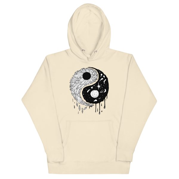 Yin Yang Crystals and Night Sky - Yin Yang Hoodie