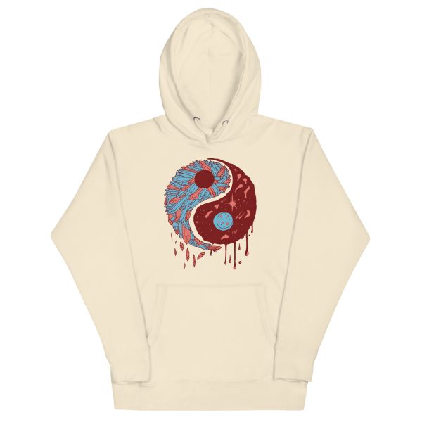Pastel Blue Yin Yang Crystals and Night Sky - Yin Yang Hoodie