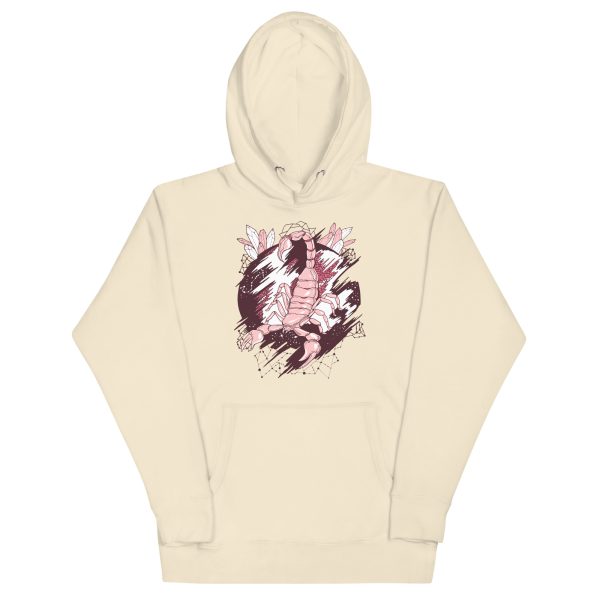 Pink and White Cosmic Scorpion - Scorpion Hoodie