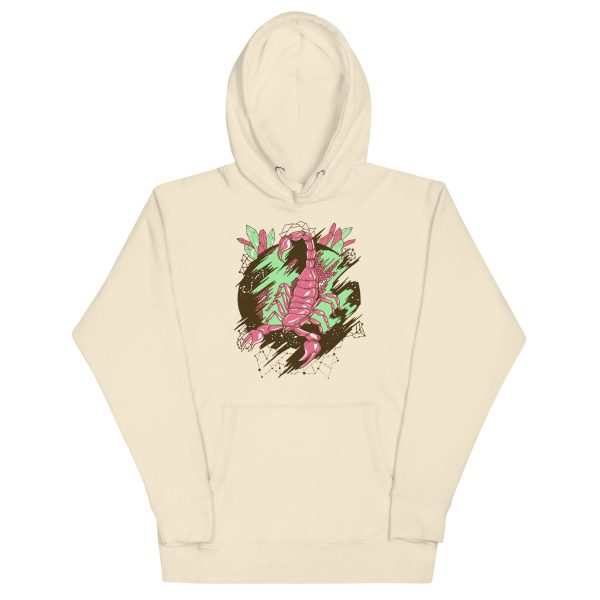 Pink and Green Cosmic Scorpion - Scorpion Hoodie