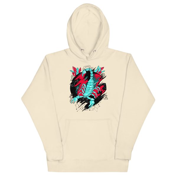 Turquoise Red Cosmic Scorpion - Scorpion Hoodie