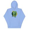 Royal Elephant hoodie featuring a hand-drawn crowned elephant illustration by Kenal Louis, shown in multiple colorways