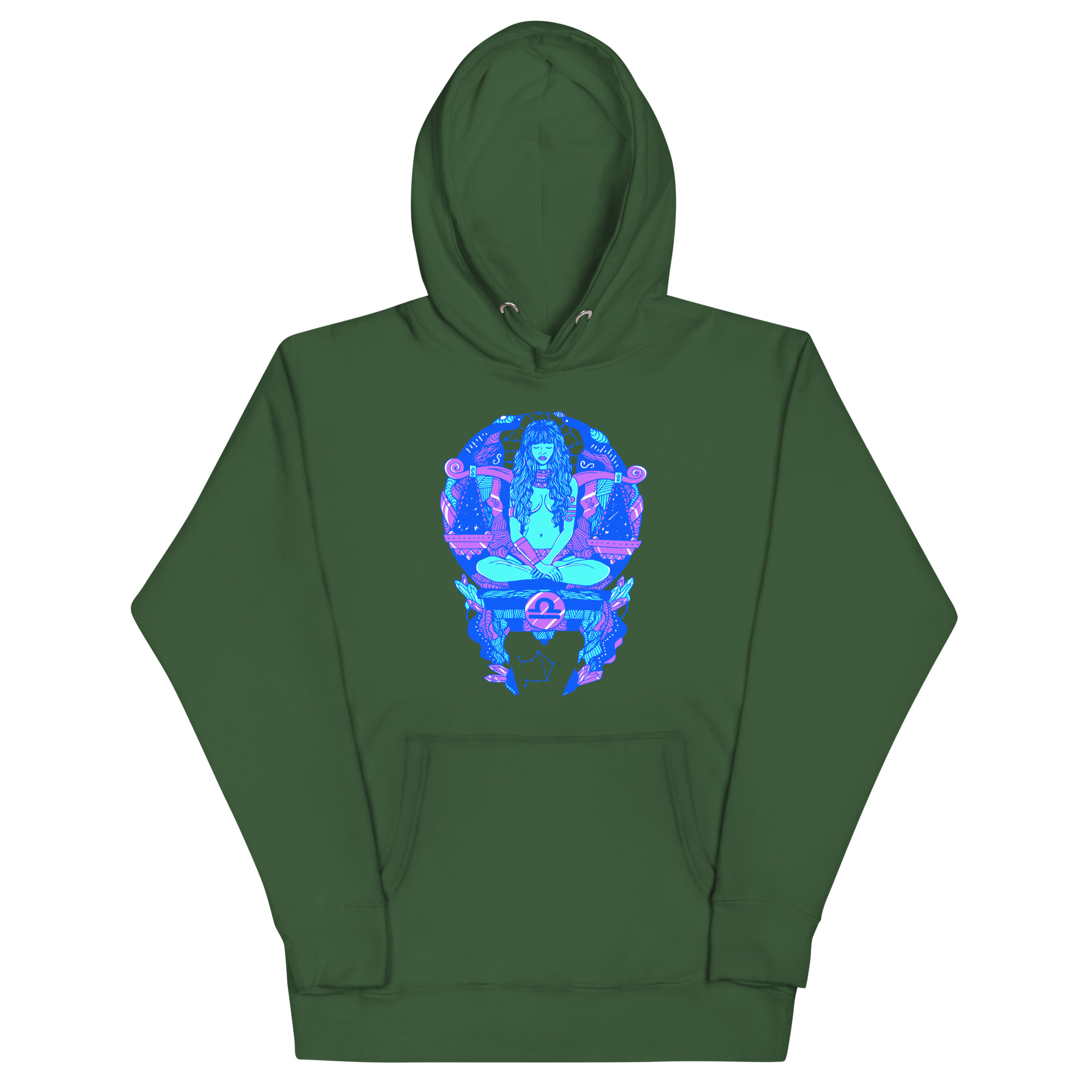 Blue Libra Beauty Zodiac Hoodie – Celestial Streetwear Pull - Image 8