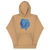 Elephant hoodie with a royal crown illustration drawing, soft streetwear pullover with front pouch pocket in multiple colorways
