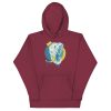 Elephant hoodie with a hand-drawn crowned elephant illustration by Kenal Louis, available in black, green, maroon, purple, and royal blue