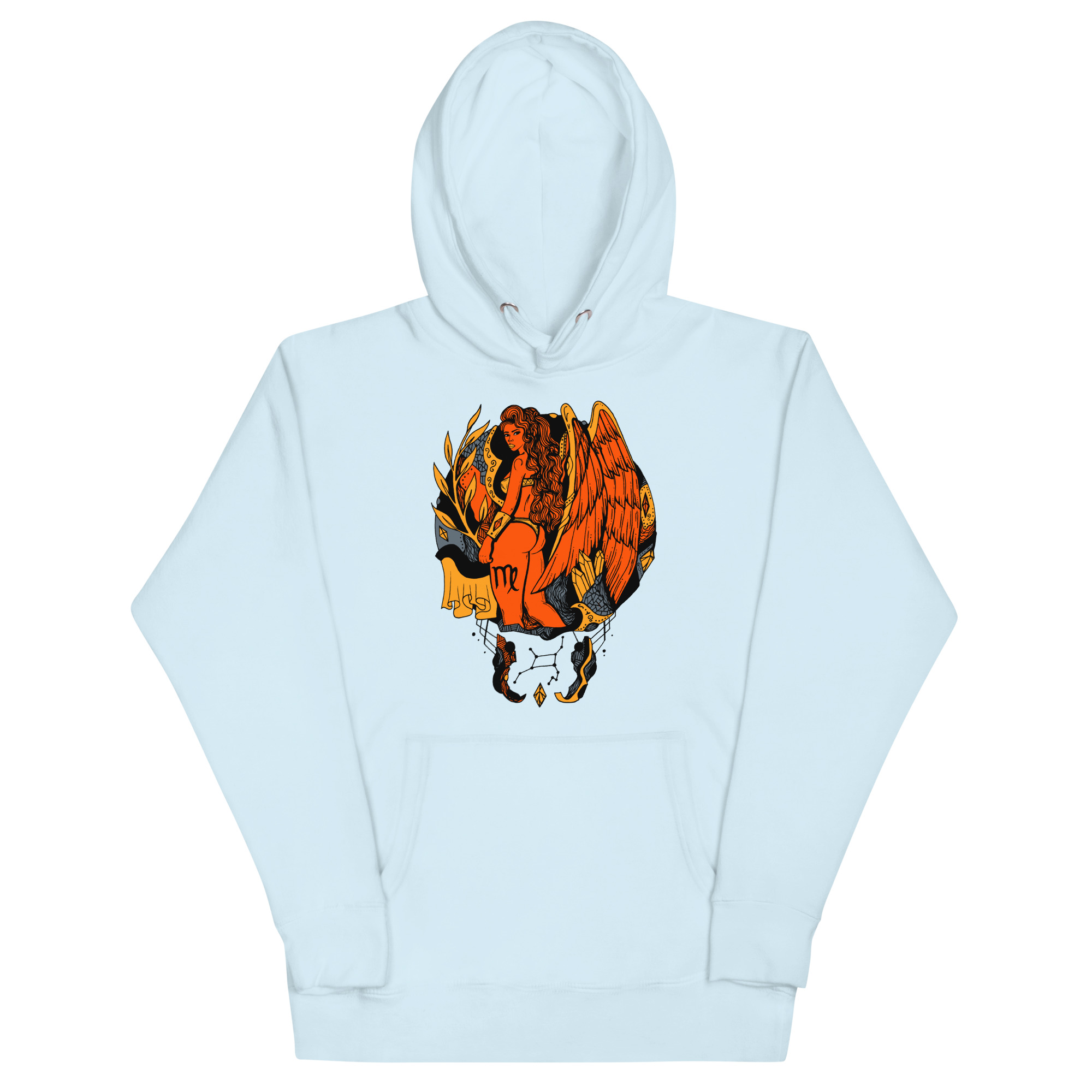 Orange and Grey Virgo Beauty - Virgo Hoodie - Image 6