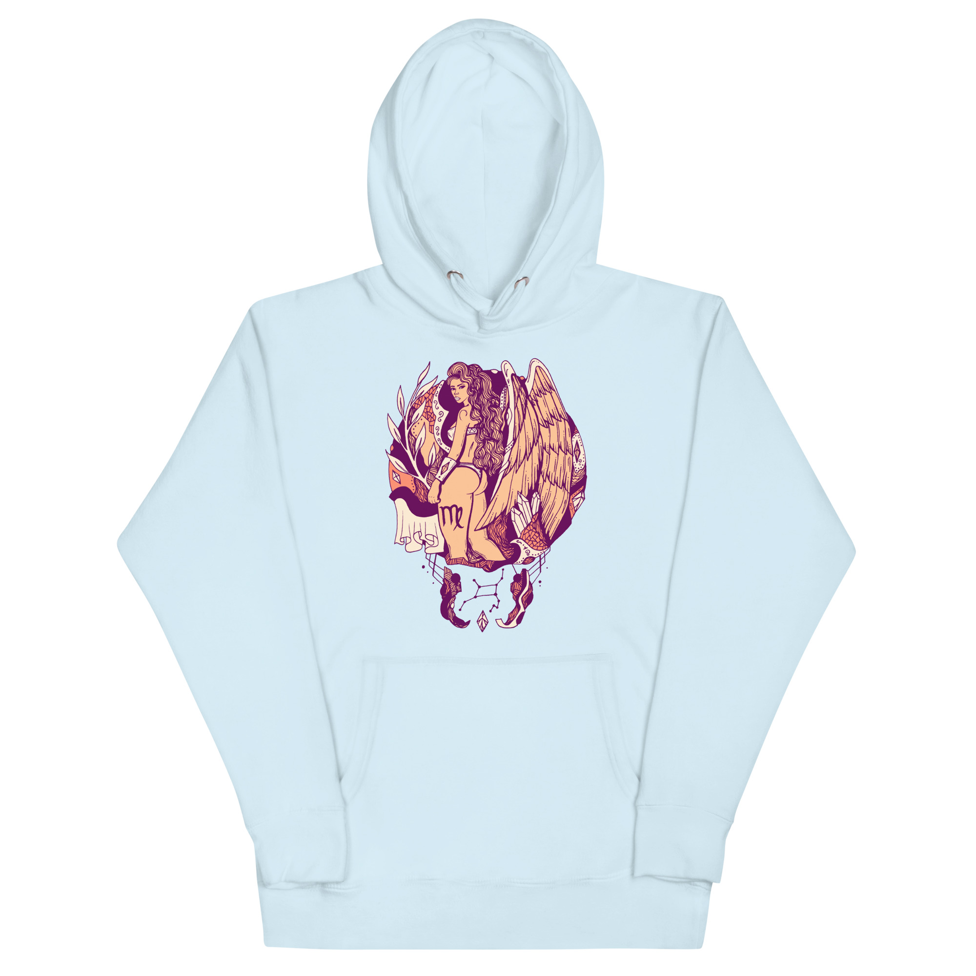 Peach Virgo Beauty Virgo Hoodie – Zodiac Streetwear Pullover - Image 6