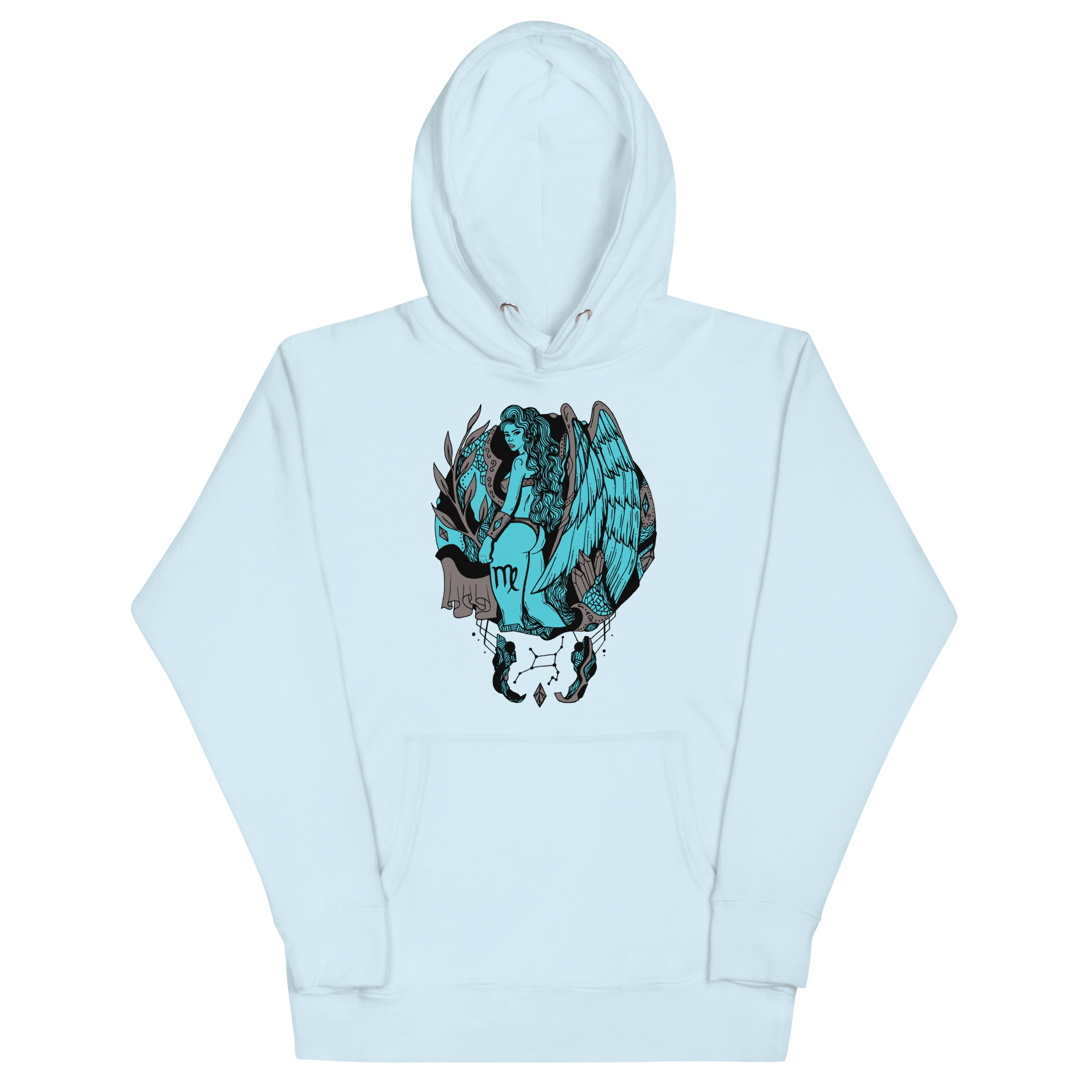 Blue and Grey Virgo Beauty - Virgo Hoodie - Image 6