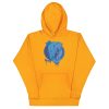 Elephant hoodie with a royal crown illustration drawing, soft streetwear pullover with front pouch pocket in multiple colorways