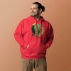 Royal Elephant hoodie featuring a hand-drawn crowned elephant illustration by Kenal Louis, shown in multiple colorways