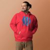 Elephant hoodie with a royal crown illustration drawing, soft streetwear pullover with front pouch pocket in multiple colorways