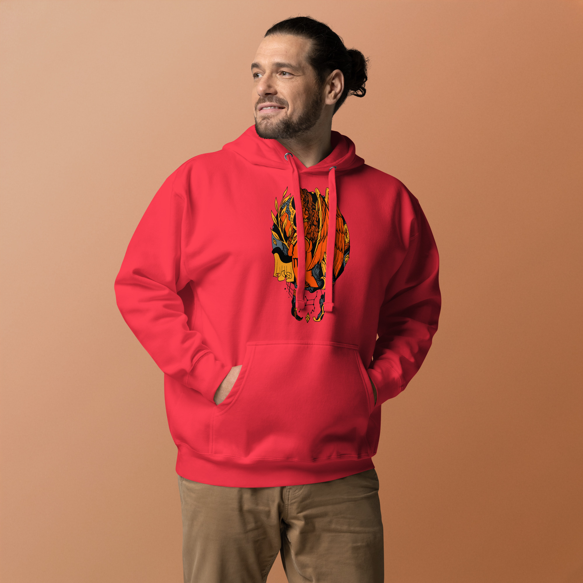 Orange and Grey Virgo Beauty - Virgo Hoodie - Image 2