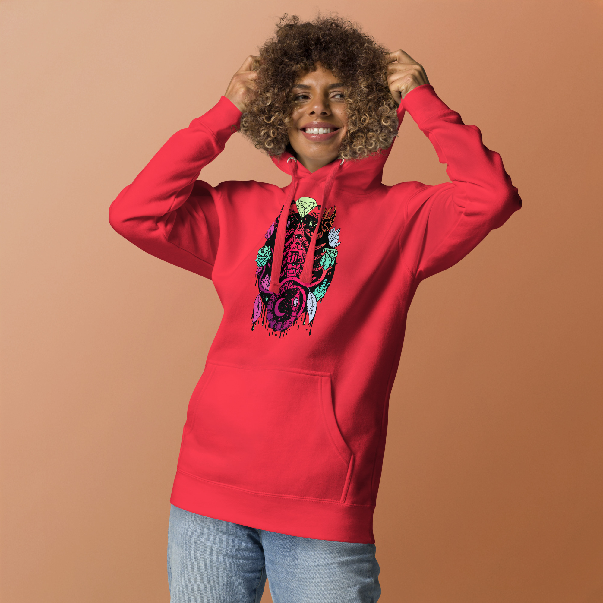 Blue Red Blend Mystic Scorpio Zodiac - Scorpio Hoodie - Image 3