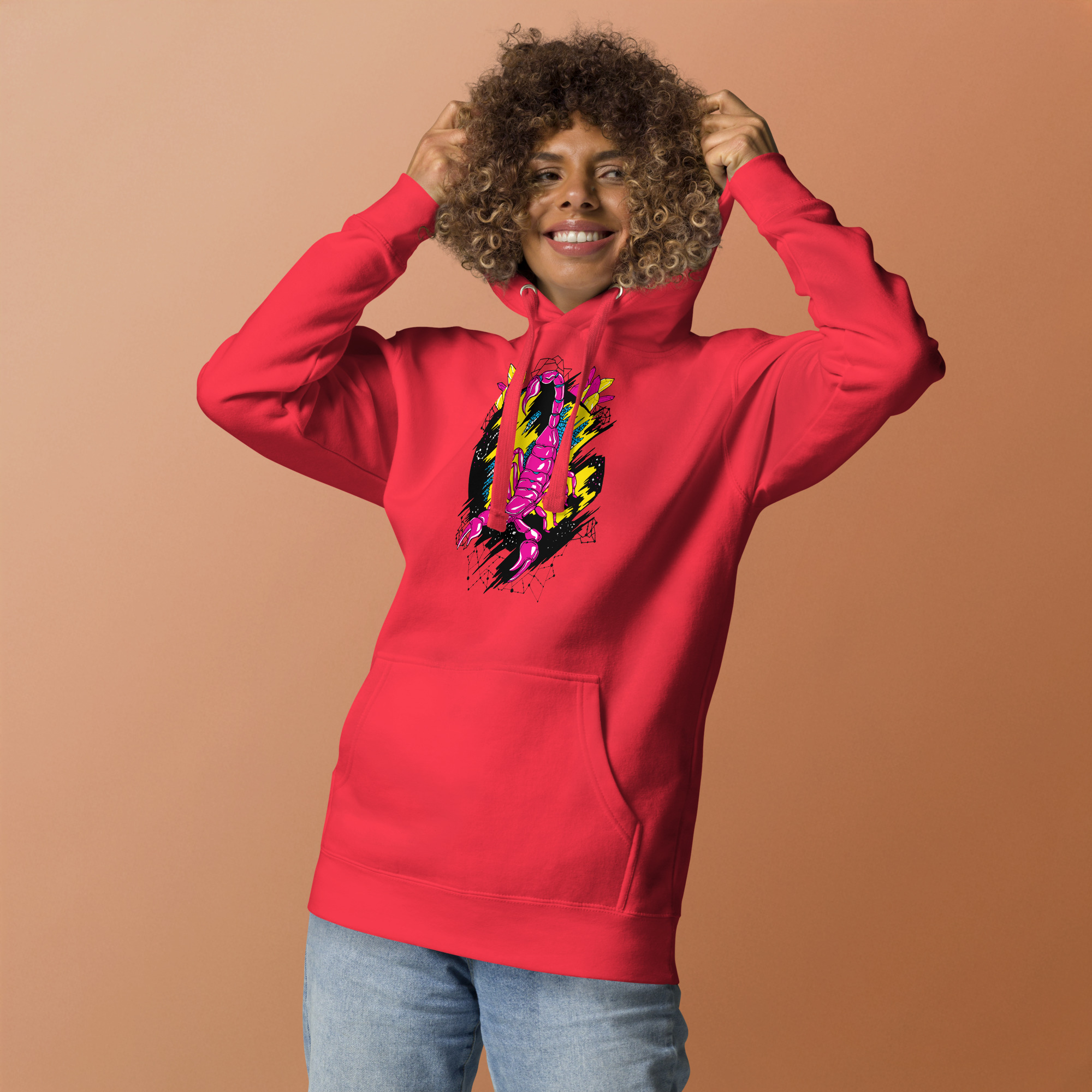 CMYK Cosmic Scorpion Hoodie – Bold Streetwear Pullover - Image 3