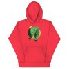 Royal Elephant hoodie featuring a hand-drawn crowned elephant illustration by Kenal Louis, shown in multiple colorways