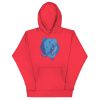 Elephant hoodie with a royal crown illustration drawing, soft streetwear pullover with front pouch pocket in multiple colorways