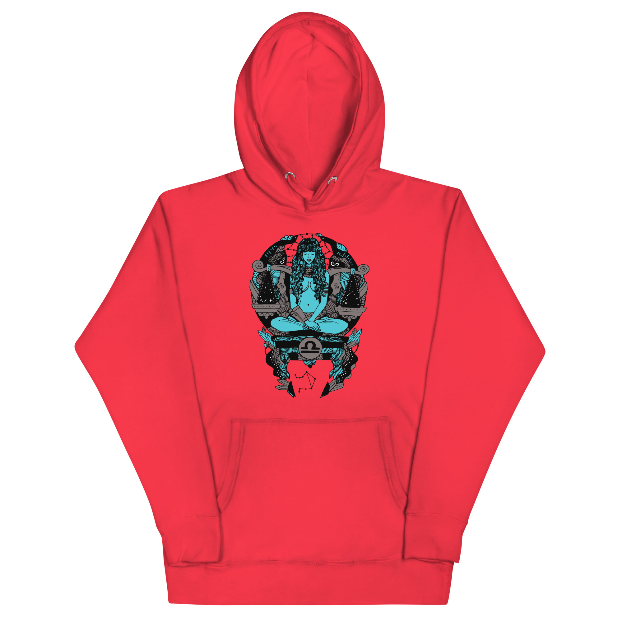 Blue and Grey Libra Beauty - Libra Hoodie - Image 5