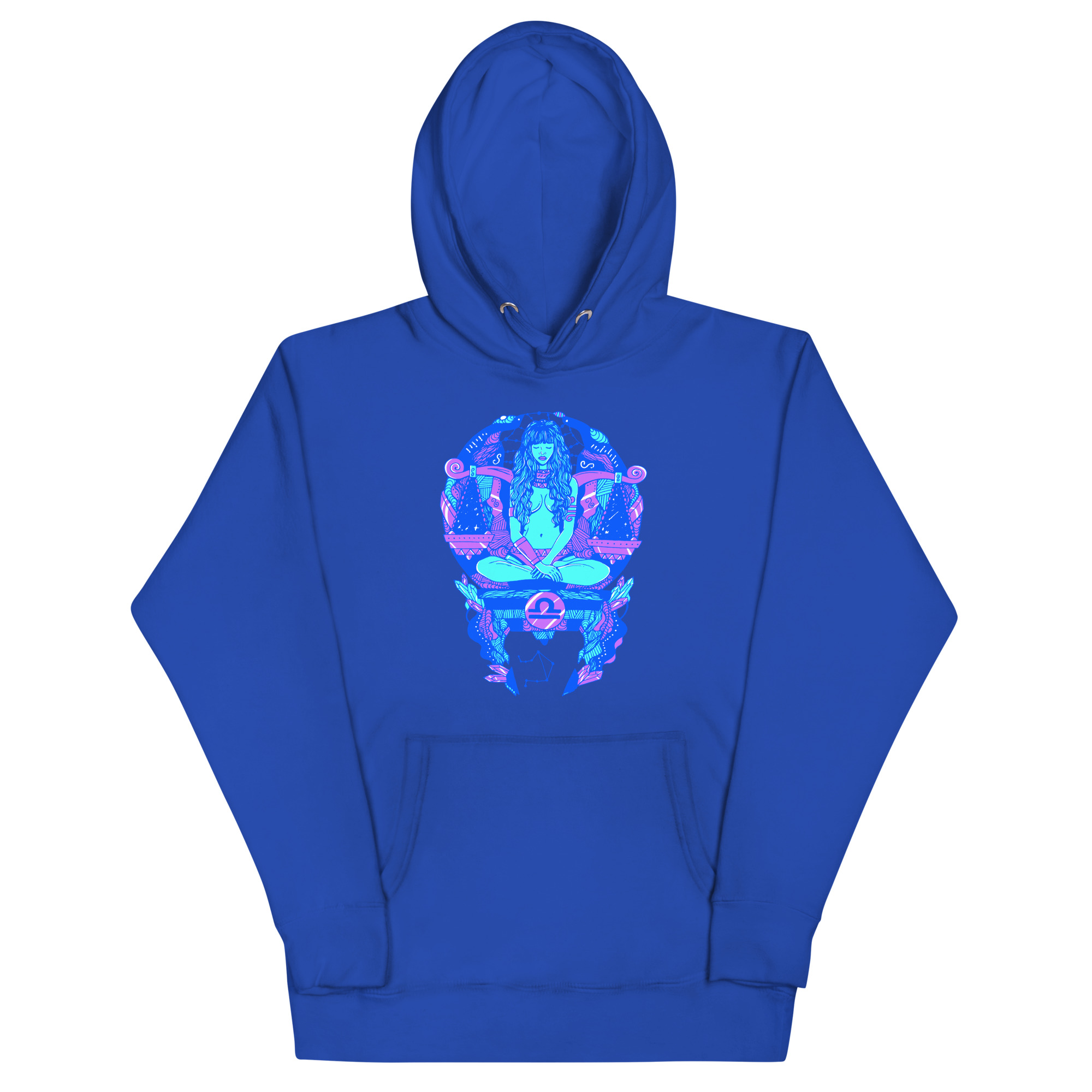 Blue Libra Beauty Zodiac Hoodie – Celestial Streetwear Pull - Image 6