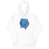 Elephant hoodie with a royal crown illustration drawing, soft streetwear pullover with front pouch pocket in multiple colorways