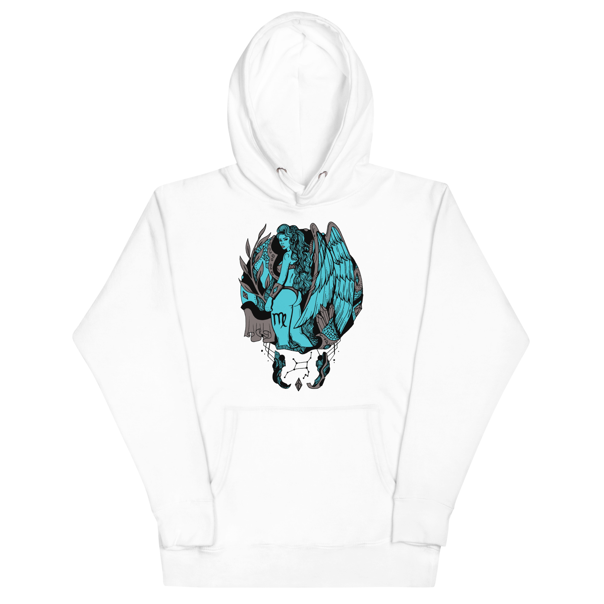 Blue and Grey Virgo Beauty - Virgo Hoodie - Image 7