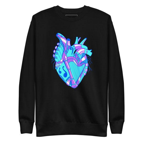 Blue Musical Heart No. 2 - Human Heart Sweatshirt