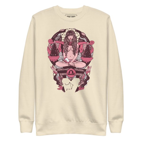Pink and White Libra Beauty - Libra Sweatshirt