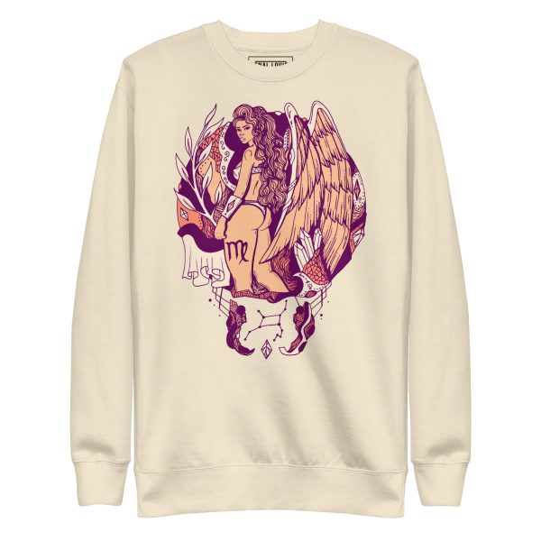 Peach Virgo Beauty Virgo Sweatshirt – Zodiac Fleece Top