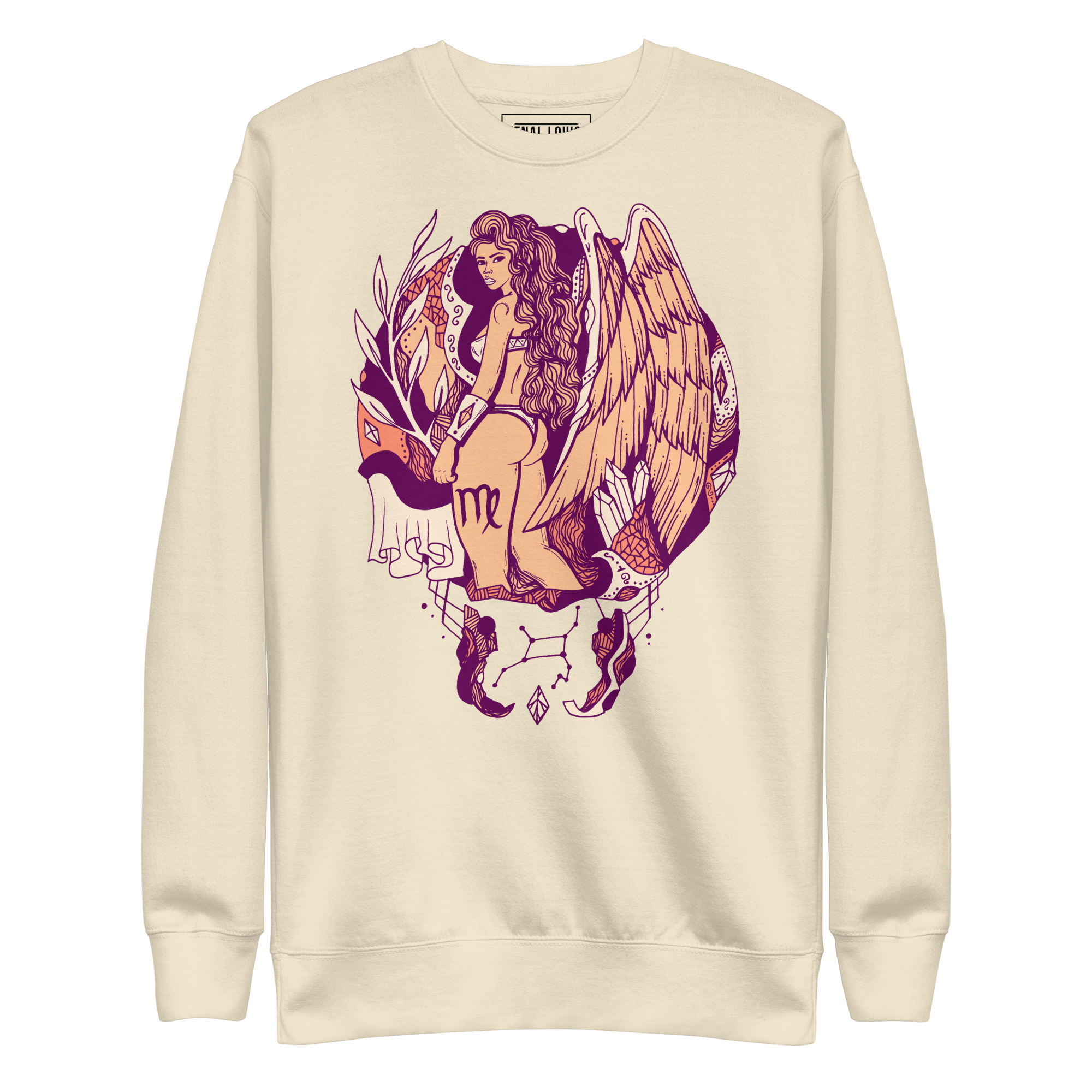 Peach Virgo Beauty Virgo Sweatshirt – Zodiac Fleece Top