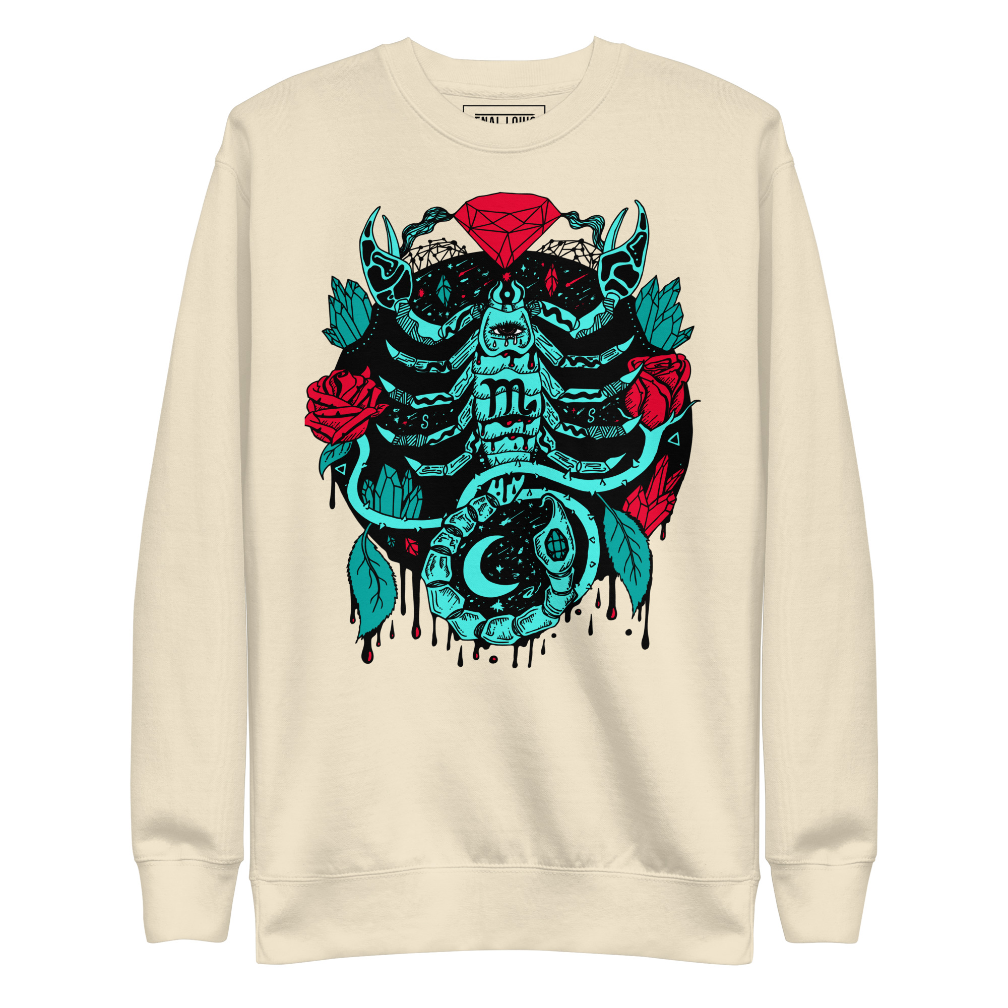 Turquoise Red Mystic Scorpio Zodiac - Scorpio Sweatshirt