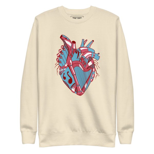 Pastel Blue Musical Heart No. 2 - Human Heart Sweatshirt