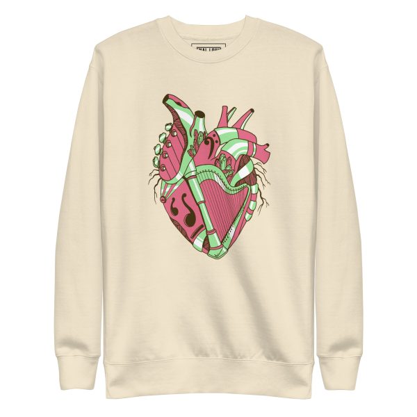 Pink and Green Musical Heart No. 2 - Human Heart Sweatshirt