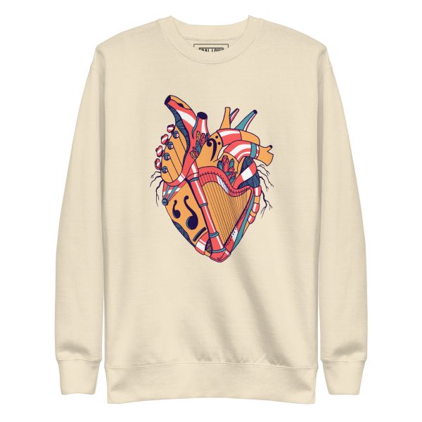Retro Triadic Musical Heart No. 2 - Human Heart Sweatshirt