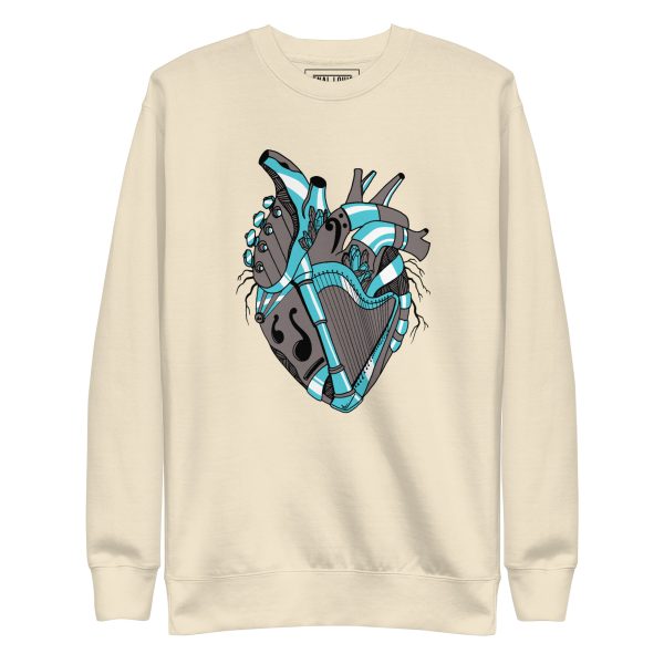 Blue and Grey Musical Heart No. 2 - Human Heart Sweatshirt